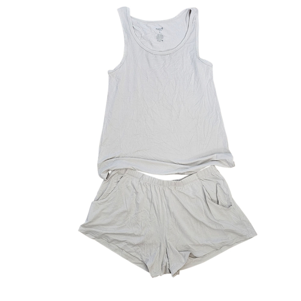 Kyte BABY Light Gray Tank Top & Shorts Pajama Set